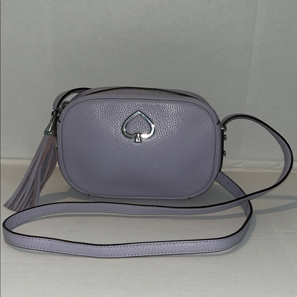 Kate Spade Kourtney Camera bag frozen lilac pebbled leather crossbody